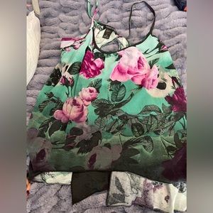 Open back floral top